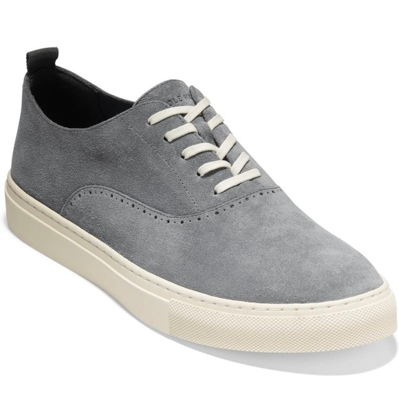 Cole Haan Winslow Plain Toe Sneaker, Grey Suede, Size 9.5 MSRP $160